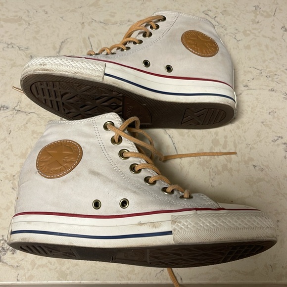 Converse wedge high top chuck Taylor sneakers ❤️size 7 - Picture 4 of 9